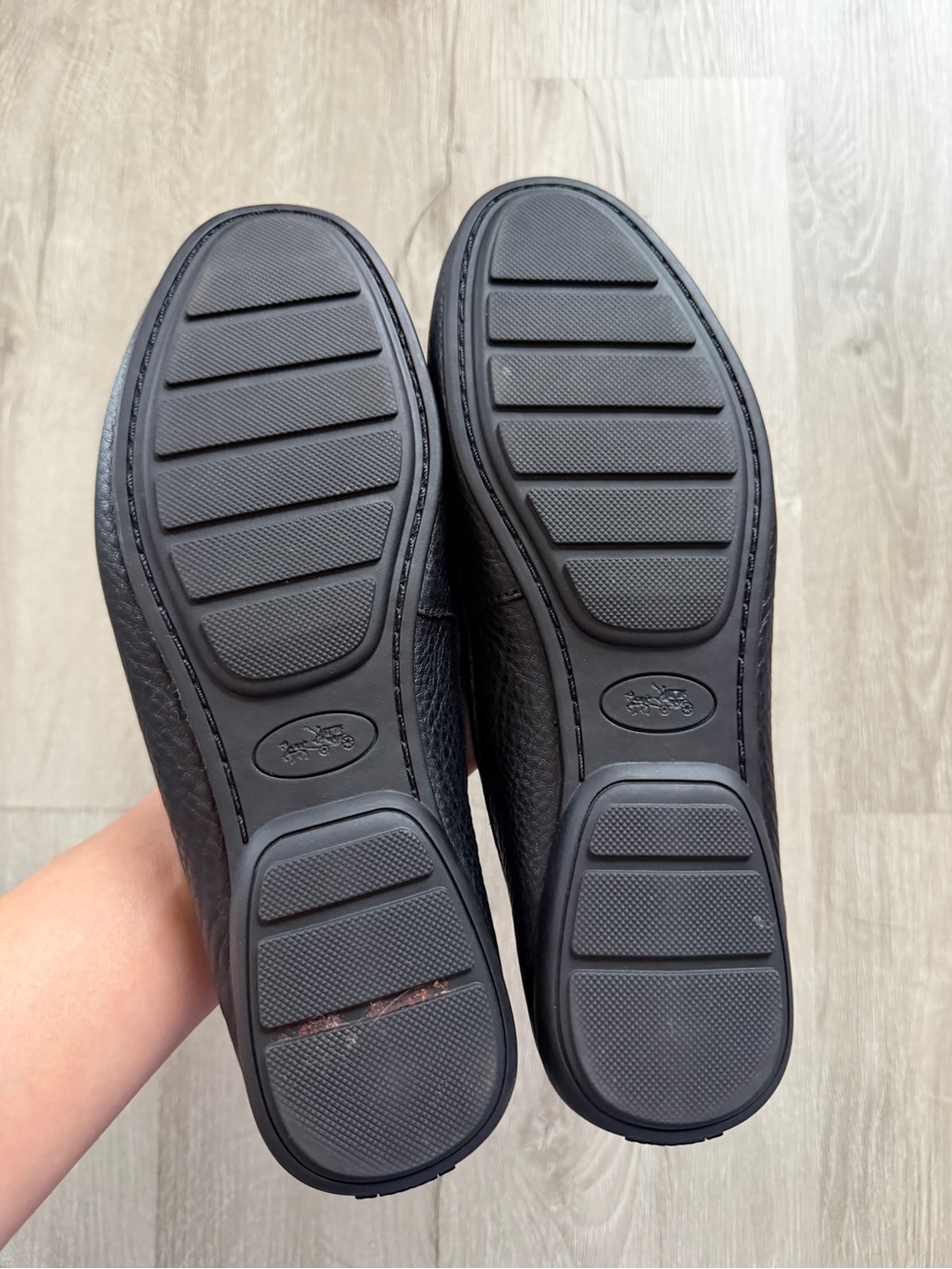 Coach Odette Black Pebbled Leather Loafers size 9B EU 39.5 - Picture 4 of 9
